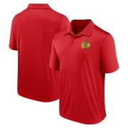 Men's Fanatics Red Chicago Blackhawks Left Side Block Polo